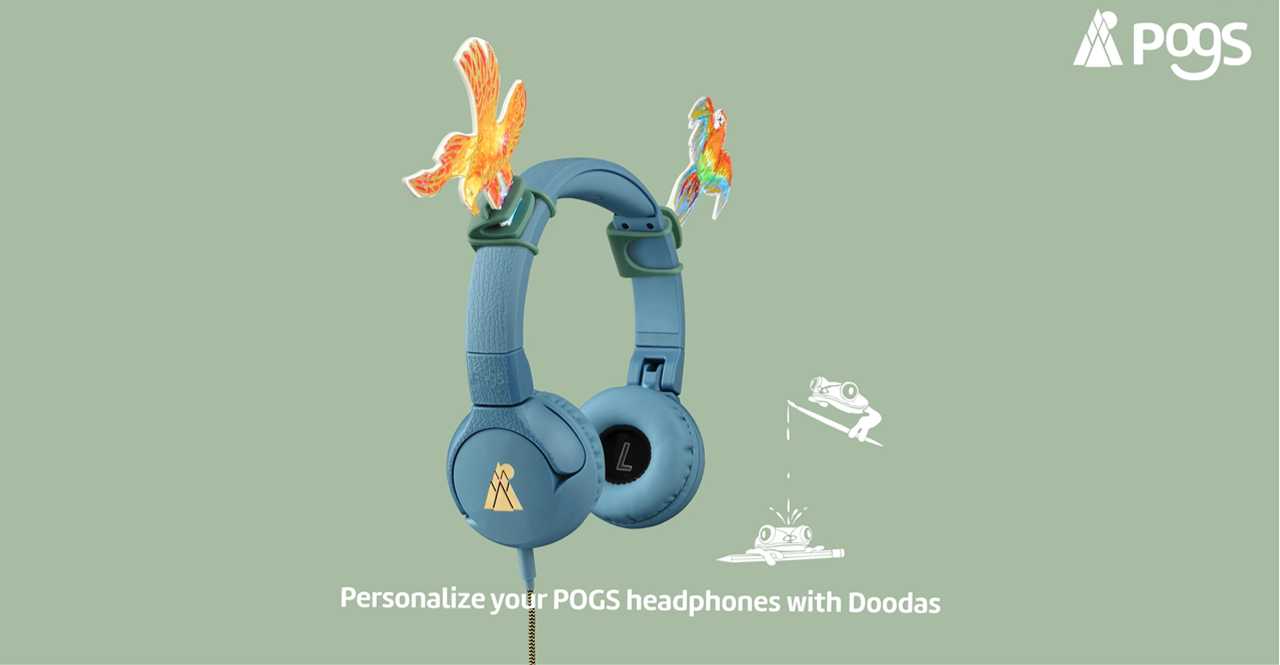 Load video: POGS Doodas to personalize your headphones - instruction video